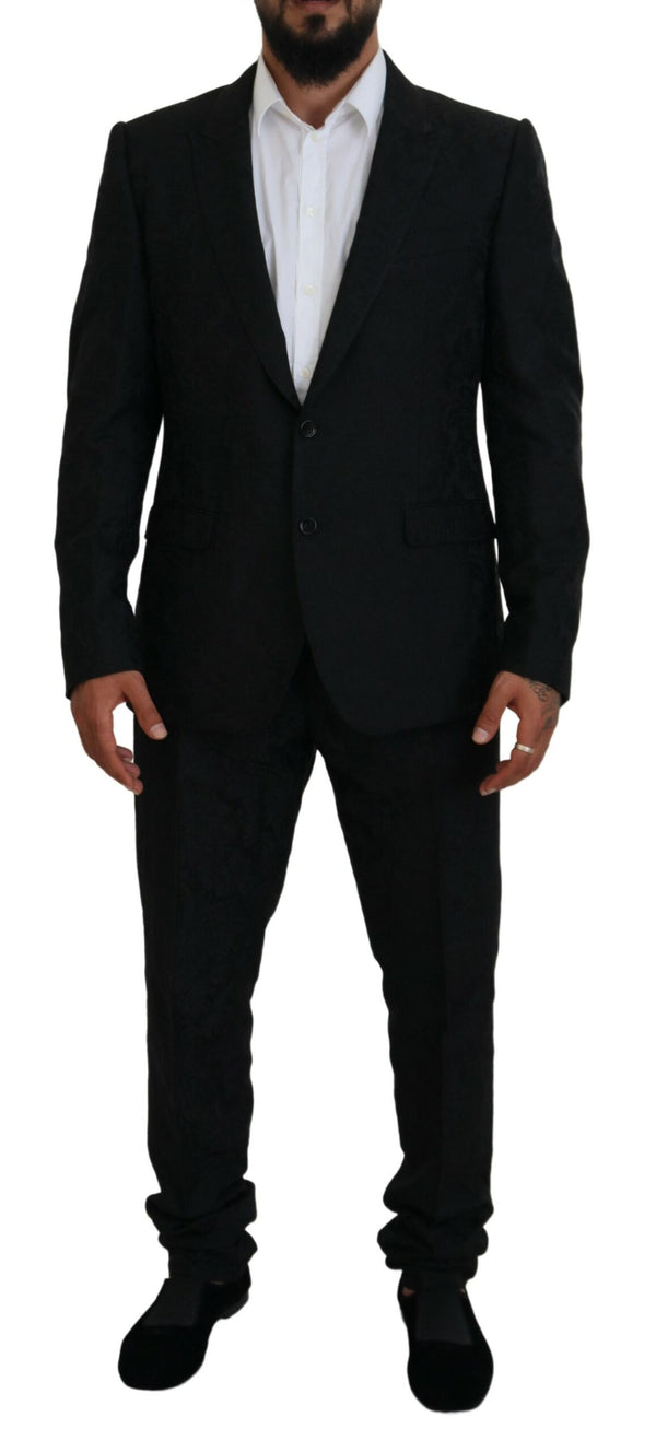 Schwarzer Martini Slim Fit Designeranzug