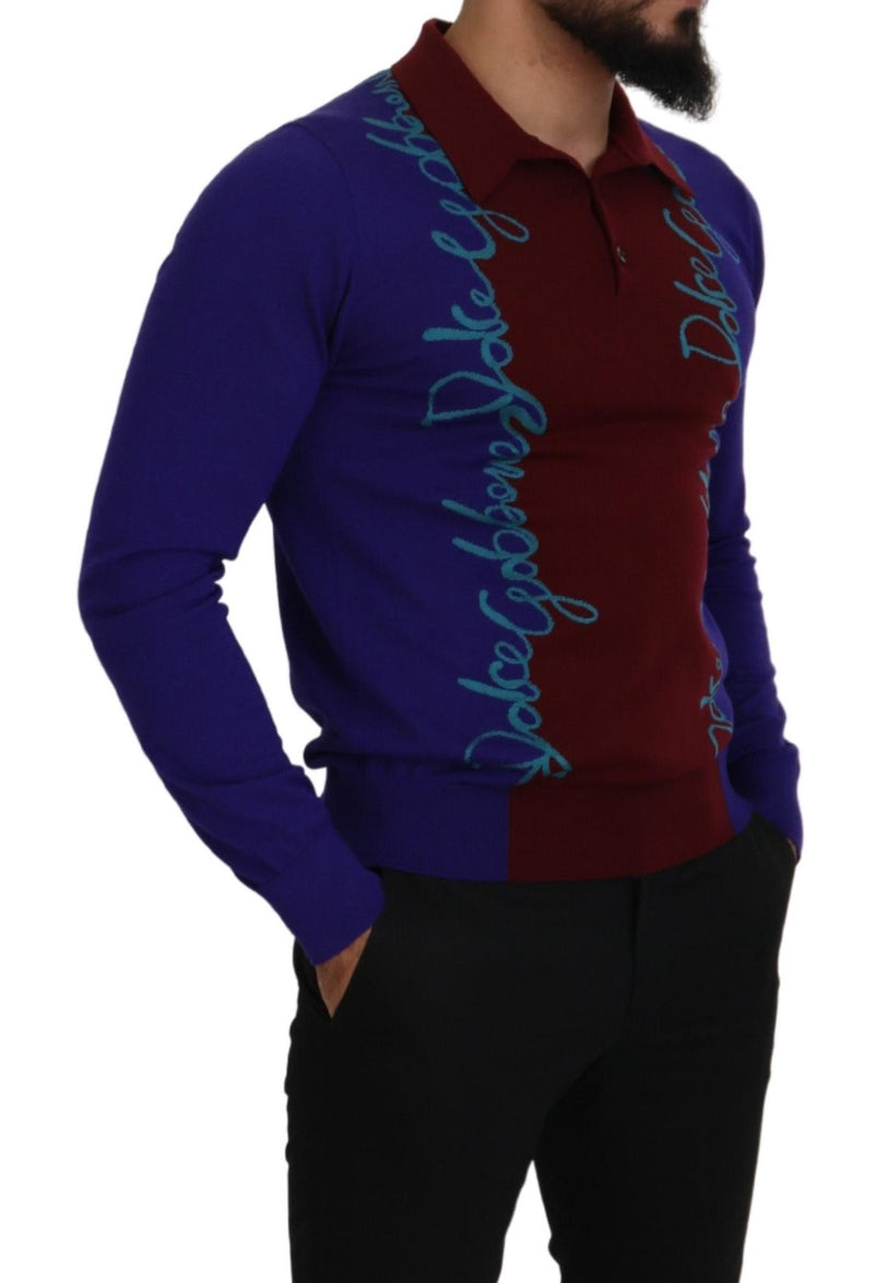 Maglione pullover in lana vergine multicolore