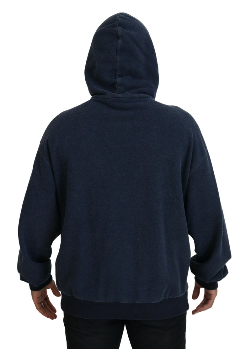 Élélégant pull en coton bleu foncé