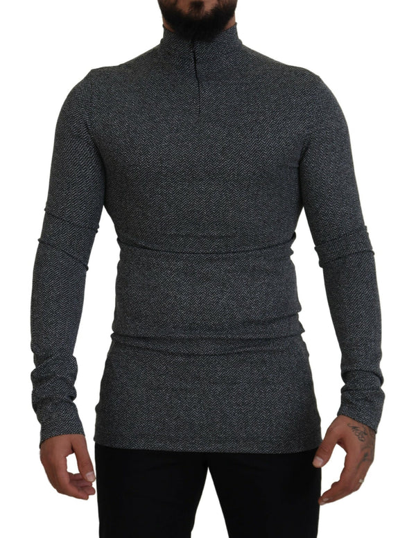 Elegante maglione pullover grigio scuro