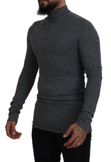 Eleganter dunkelgrauer Pullover -Pullover