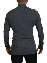 Elegante maglione pullover grigio scuro