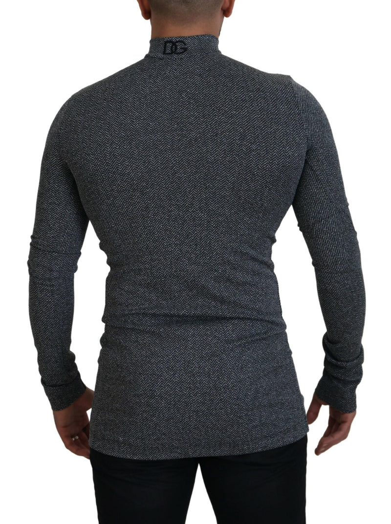 Eleganter dunkelgrauer Pullover -Pullover