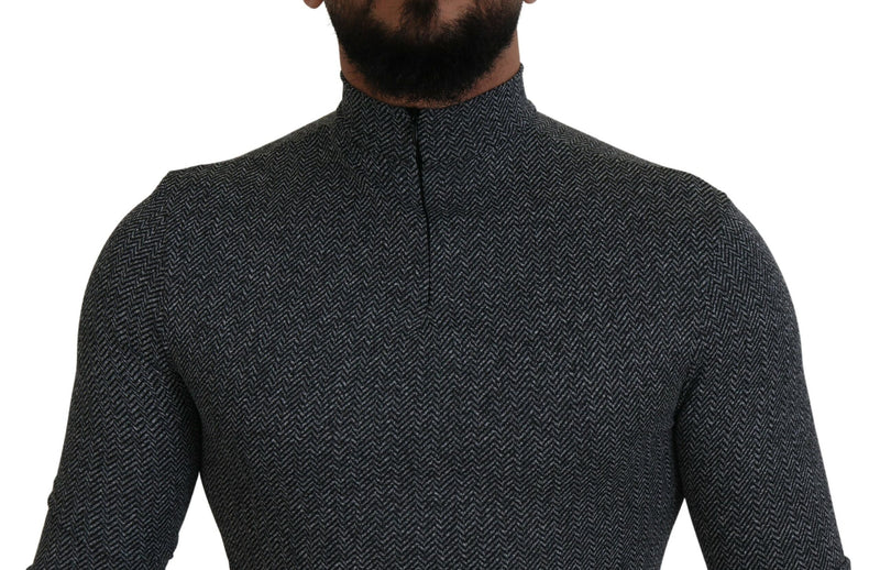 Elegante maglione pullover grigio scuro