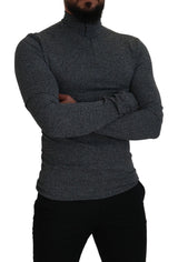 Eleganter dunkelgrauer Pullover -Pullover