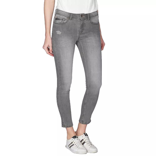 Chic Grey Push-up Jeggings für müheloses Stil