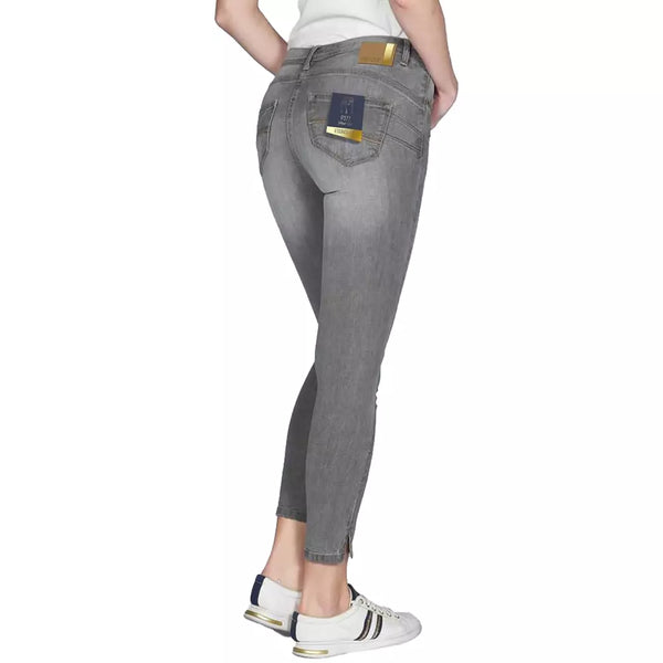 Chic Grey Push-up Jeggings für müheloses Stil