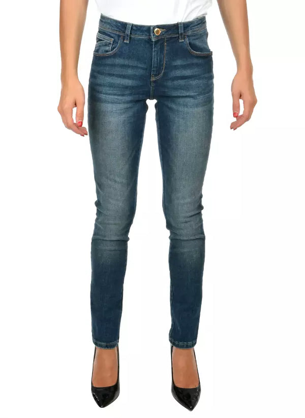 Bezaubernde himmelblaue dünne Jeggings