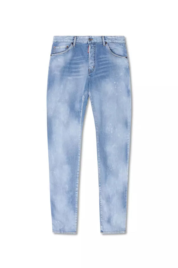 Cooler Kerl hellblaue Spritzjeans