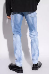 Fantastici jeans di schizzi blu chiaro