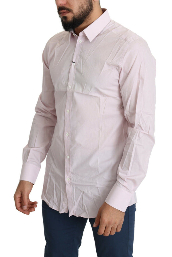 Chemise de robe rose élégante Slim Fit