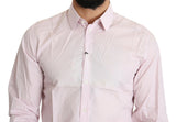 Camisa de vestir rosa de elegante ajuste delgado