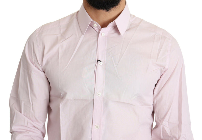 Chemise de robe rose élégante Slim Fit