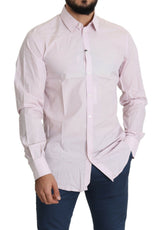 Chemise de robe rose élégante Slim Fit