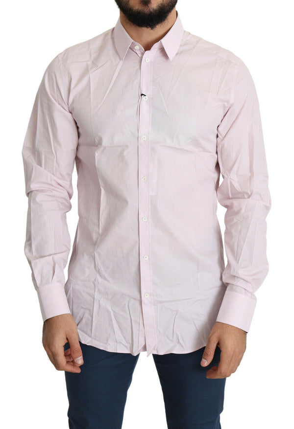 Camisa de vestir rosa de elegante ajuste delgado