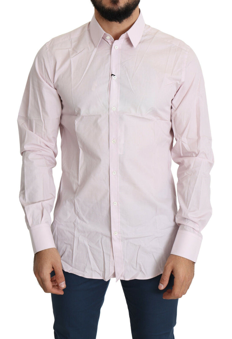 Chemise de robe rose élégante Slim Fit