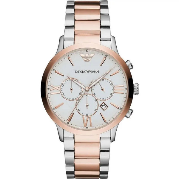 Elegante reloj de dos tonos para hombres