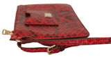 Elegante clutch di serpente Ayers in pelle rossa