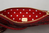 Elegante clutch di serpente Ayers in pelle rossa