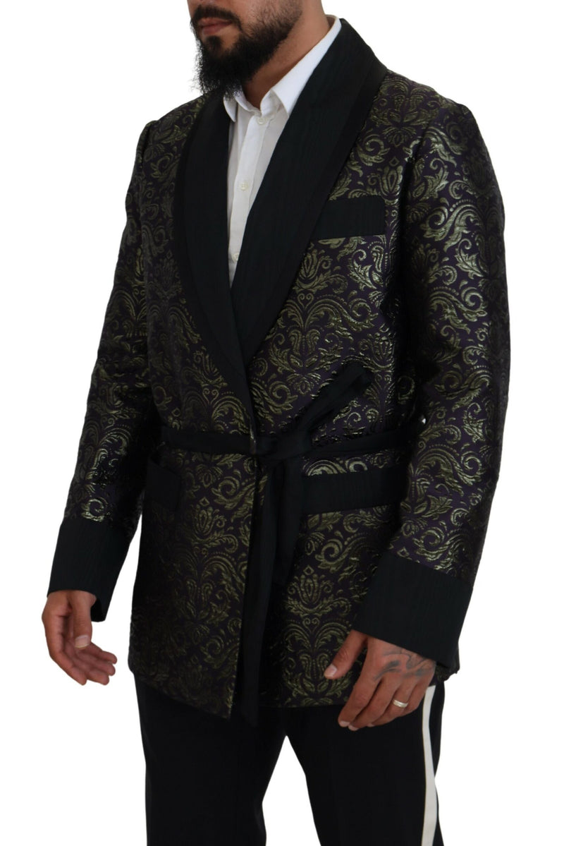 Veste de robe jacquard en or