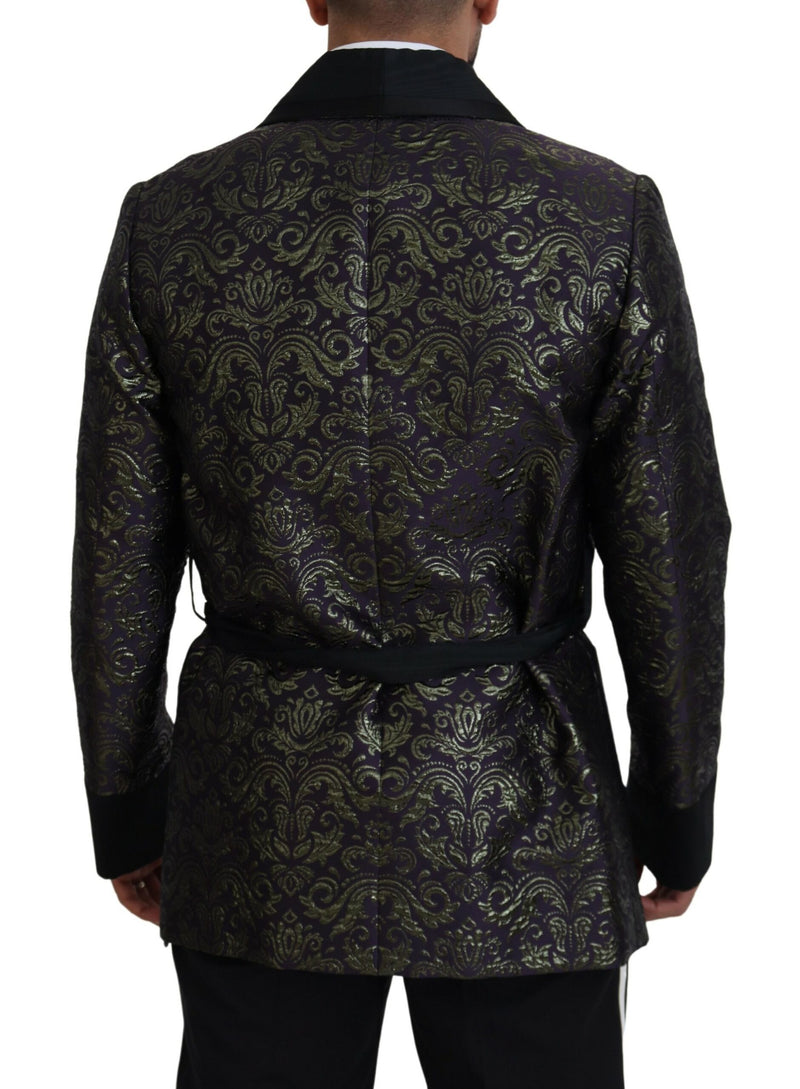 Veste de robe jacquard en or