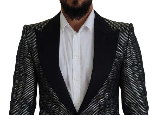 Elegante blazer a petto singolo jacquard