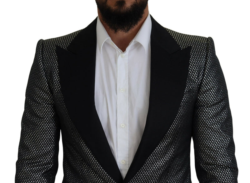 Elegante blazer a petto singolo jacquard