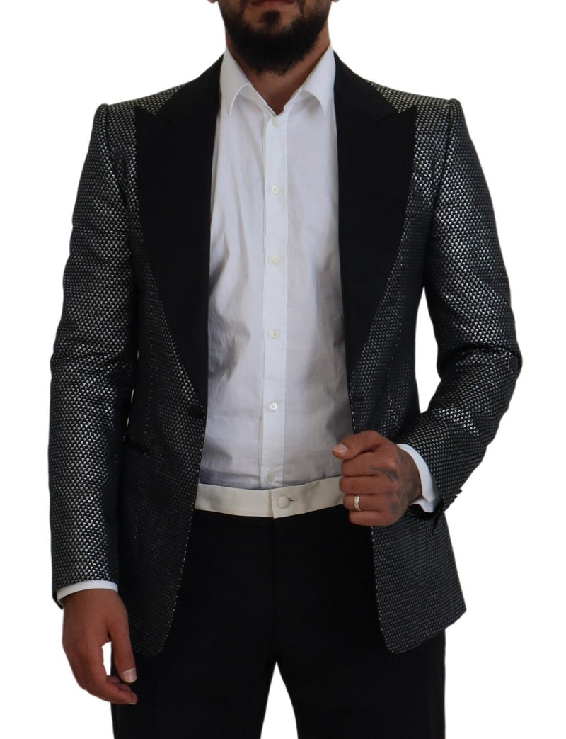 Elegante blazer a petto singolo jacquard