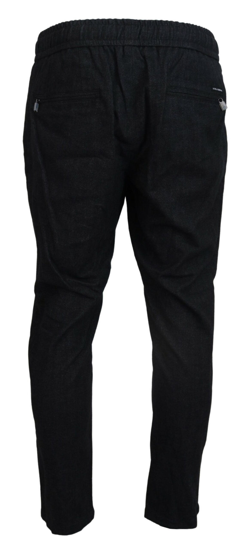 Elegant Tapered Blue Denim Pants