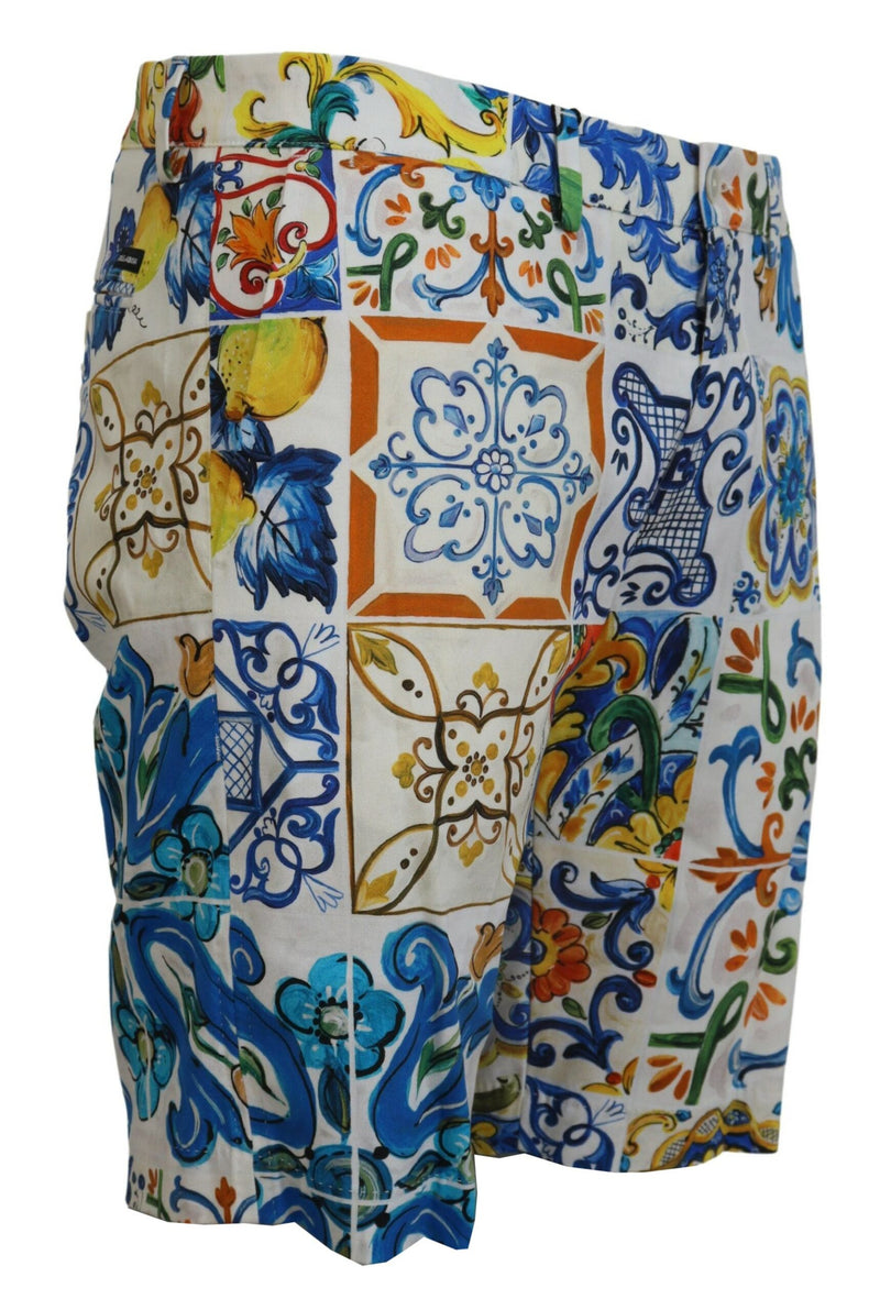 Majolica Imprimer un chinos décontracté short