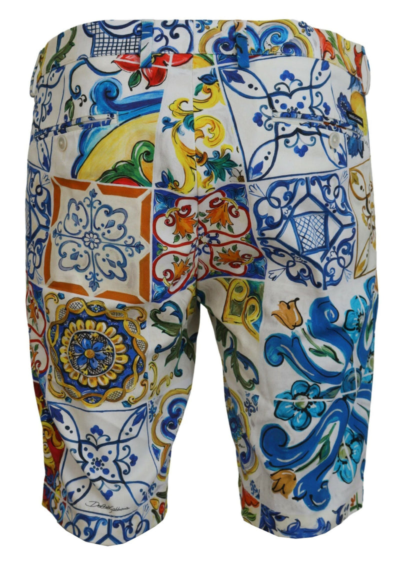 Majolica Print Casual Chinos Shorts