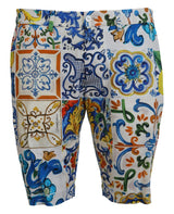 Pantaloncini chinos casual stampati majolica