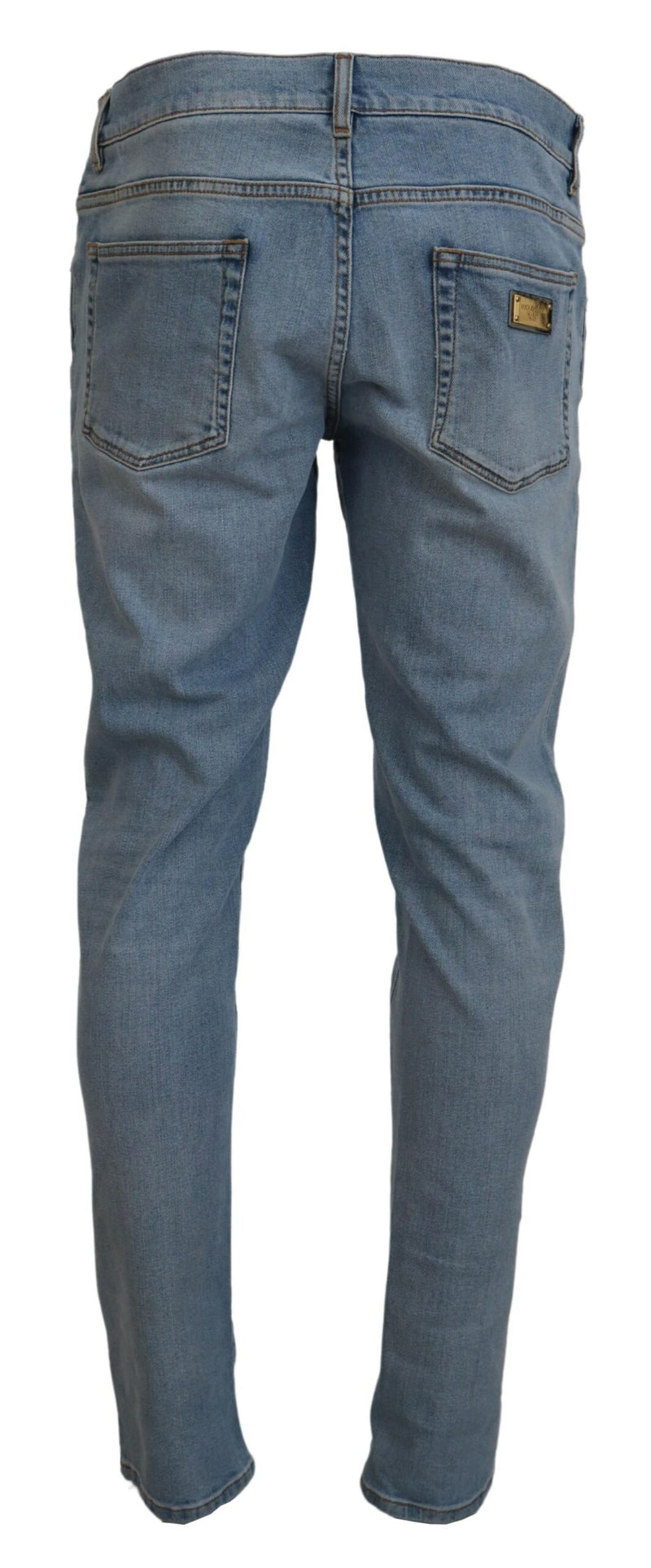 Élégant pantalon en jean bleu clair slim fit