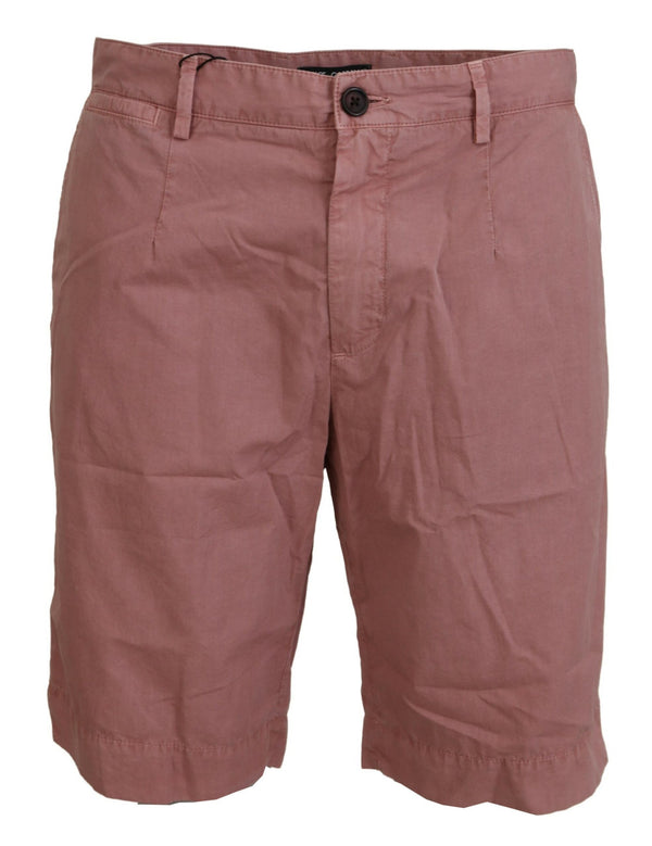 Exquisitos pantalones cortos de chino rosa para hombres