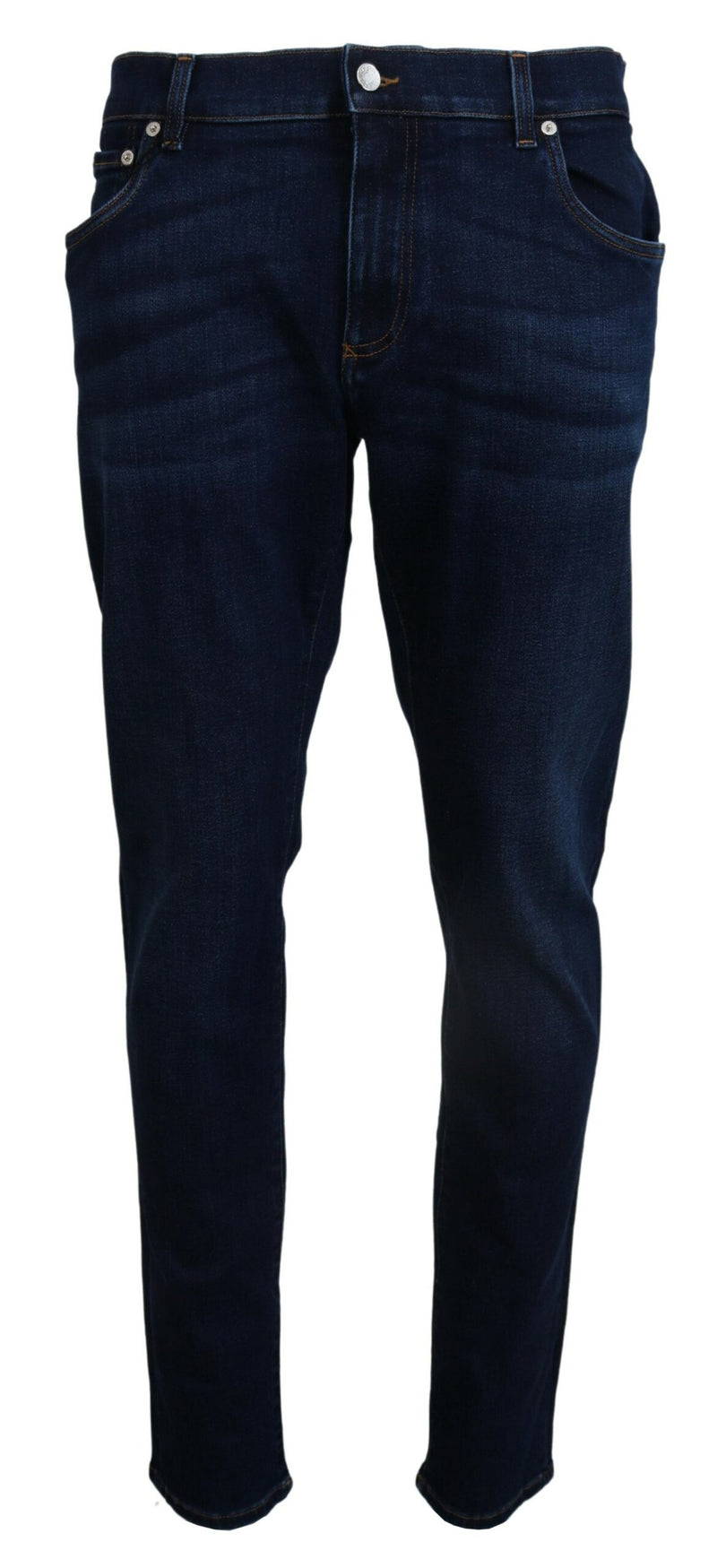 Eleganti jeans in denim blu scuro