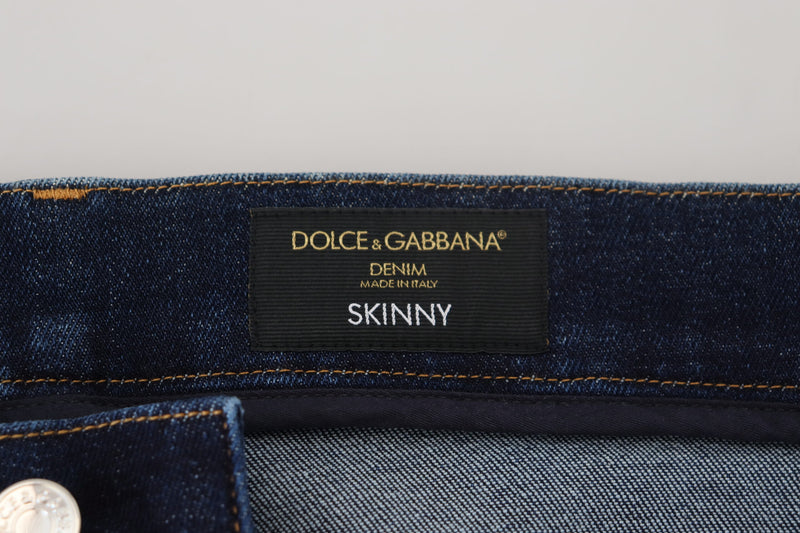 Eleganti jeans in denim blu scuro