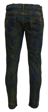 Jeans in denim chic sottili in fit in lavaggio verde