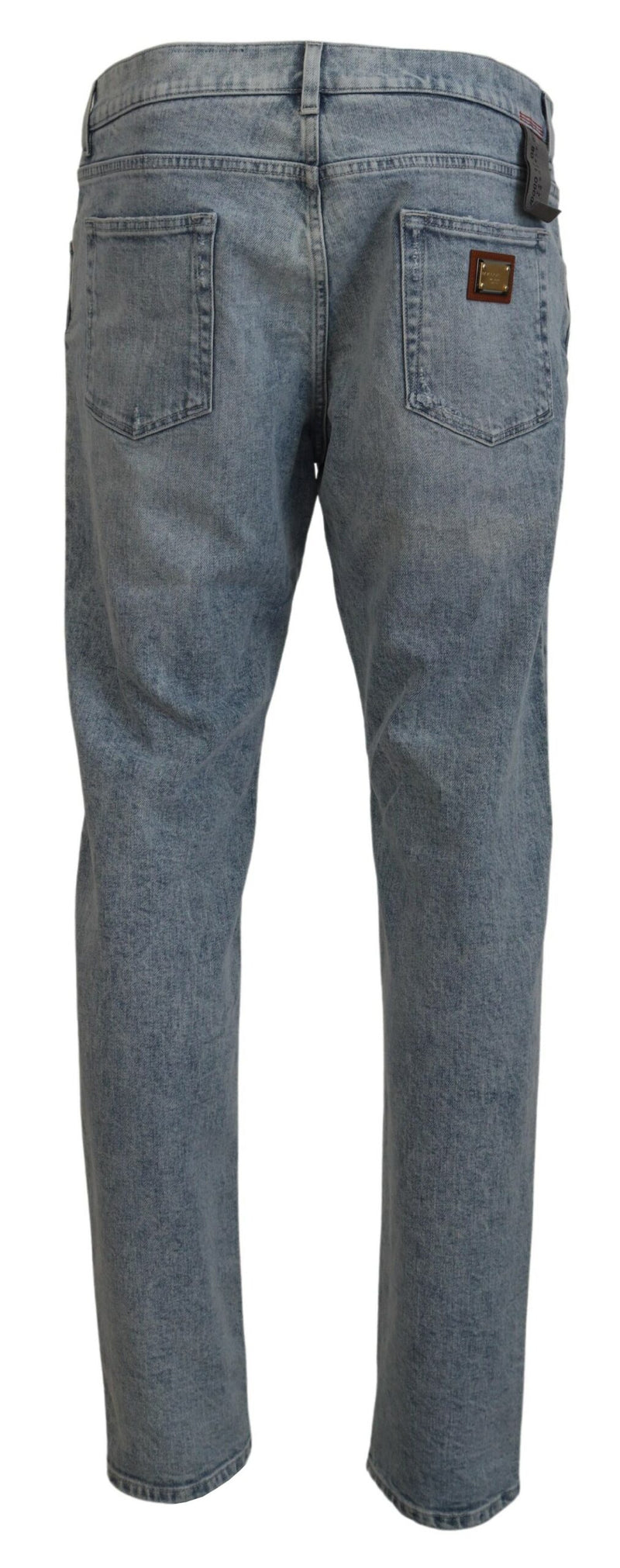 Eleganti pantaloni in denim a blu chiaro