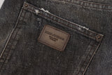 Pantalon denim gris exquis pour le gentleman moderne