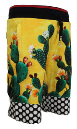 Shorts de sueur à imprimé Cactus multicolore