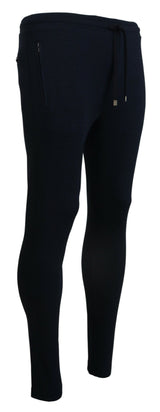 Elegante blaue Casual Track -Jogginghose