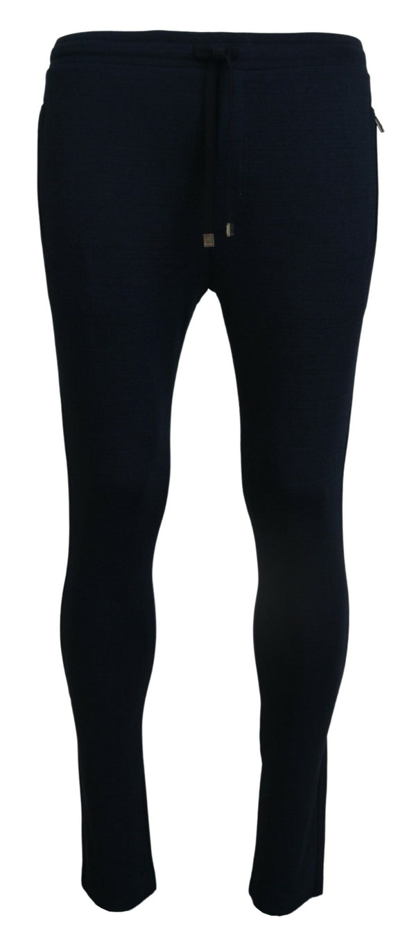 Elegante blaue Casual Track -Jogginghose