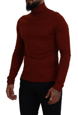 Elegante maglione con zip da colletto marrone