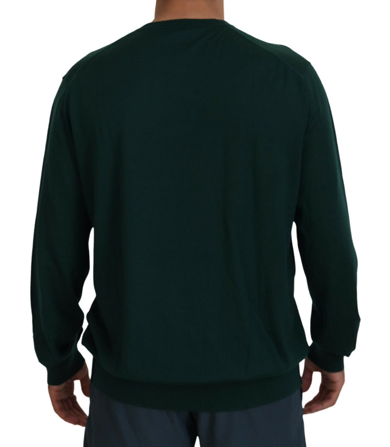 Eleganter grünes V-Ausschnitt-Kaschmirpullover