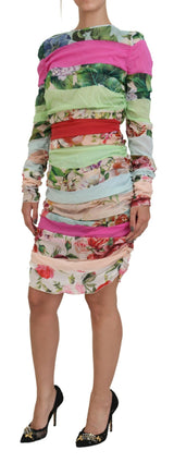 Robe en soie de la gaine florale