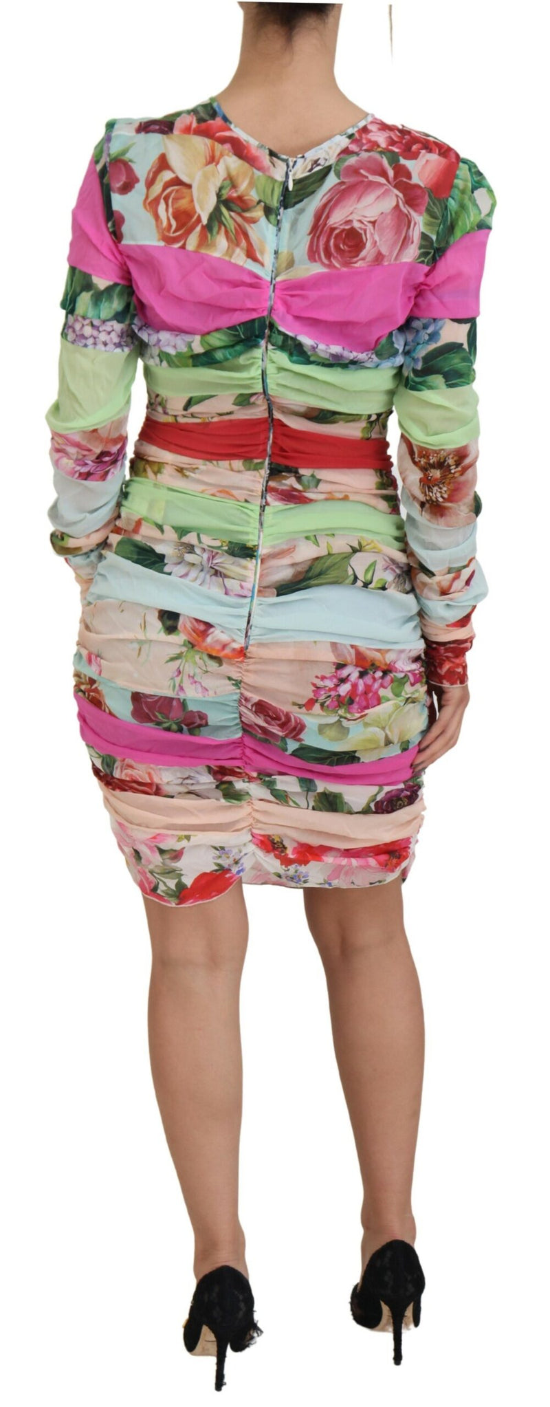 Φόρεμα μεταξιού floral sheath bodycon