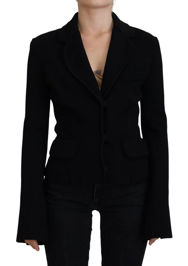 Elegante schwarze Langarmjacke