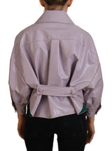 Chic Purple Cropped Jacket - A Style Statement