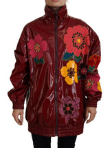 Chaqueta de lujo floral marrón