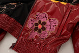 Veste de luxe florale marron